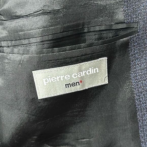 Pierre Cardin Wool Sport Coat Suit Jacket Three Buttons Front Stone Blue 44R - Picture 10 of 11